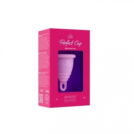 PERFECT CUP Polski kubeczek menstruacyjny z pętelką RÓŻOWY Rozm. S